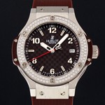 [최고급형 쿼츠] BIG BANG 38 Date STEEL  - 빅뱅 38mm 데이트 스틸 - HUB093