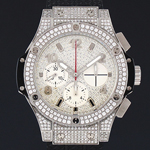 [최고급형 7750] Hublot Big Bang Steel full pav? diamonds Automatic Chronograph Rubber 341.SX.9010.RX.1704 - 위 블로 빅뱅 스틸 풀 파베 다이아몬드 오토매틱 크로노 그래프 러버 - HUB116