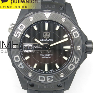 [2824 MOVE] TAG HEUER AQUARACER 500M Calibre 5 Automatic Black-태그호이어 아쿠아레이서 500M 칼리버 5 오토매틱 블랙-th90