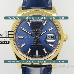 [ETA 2836-2 MOVE] Rolex Datedate Full YG Wrapped 36mm - 롤렉스 데이데이트 옐로우골드 포금 그린 엘리스트랩 - rl410