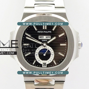 [PP324SC] Patek Philippe Nautilus Moonphase SS V3  Calendar KM - 파텍필립 노틸러스 문페이즈 - PP198