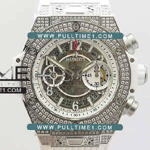 [HUB1220] Hublot Big Bang Unico SS Full Paved Diamonds 45mm 3A Best Edition - 위블로 빅뱅 유니코 다이아몬드 베스트 에디션 - HUB246