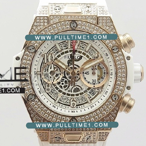 [HUB1220] Hublot Big Bang Unico RG Full Paved Diamonds 45mm 3A Best Edition - 위블로 빅뱅 유니코 다이아몬드 베스트 에디션 - HUB248