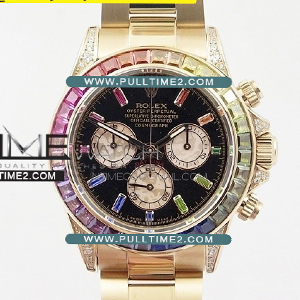 [무브선택] Rolex Daytona 116509 Rainbow RG BL Best Edition - 롤렉스 데이토나 레인보우 로즈골드 베스트에디션 - RL1147