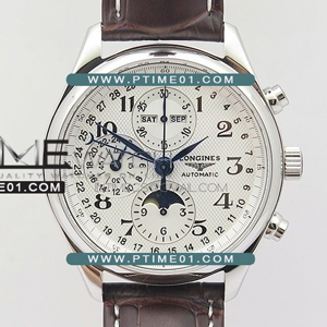 [7751 MOVE] Longines Master Moonphase Chronograph SS GS 1:1 Best Edition - 론진 마스터 문페이즈 크로노그래프 - LG027