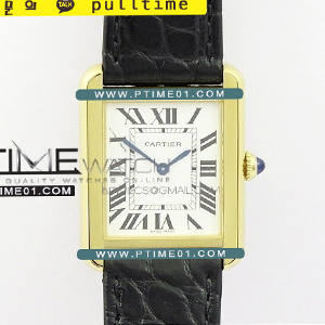 [RONDA QUARTZ] Cartier Tank Solo Small Ladies 25mm YG AF 1:1 Best Edition MD - 까르띠에 탱크솔로 여성용 베스트 에디션 - CT468