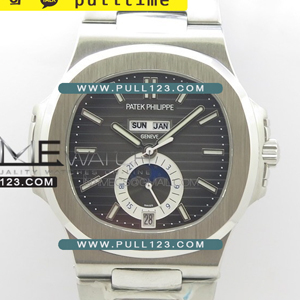 [PP324SC] Patek Philippe Nautilus Moonphase SS V3  Calendar KM - 파텍필립 노틸러스 문페이즈 - PP199