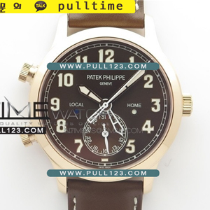 [324SC MOVE] Patek Philippe Calatrava 5524 RG Pilot Travel Time GR Best Edition  - 파텍필립 칼라트라바 파일럿 트러블 타임 로즈골드 - PP249