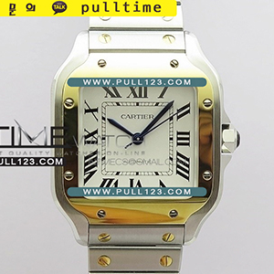 [9015 MOVE] Santos de Cartier 35mm 2018 SS/YG RXW 1:1 Best Edition - 까르띠에 산토스 옐로우골드 투톤콤비 베스트 에디션