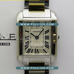 [Ronda quartz] Cartier Tank Anglaise Small Ladies SS/YG 8848F 1:1 Best Edition - 까르띠에 앙글레즈 스몰 여성용 베스트 에디션