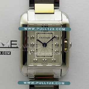 [Ronda quartz] Cartier Tank Anglaise Small Ladies SS/YG 8848F 1:1 Best Edition - 까르띠에 앙글레즈 스몰 여성용 베스트 에디션