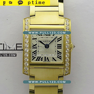 [RONDA QUARTZ] Cartier Tank Francaise Ladies Small 21.2mm YG V2 K11 1:1 Best Edition - 까르띠에 탱크 프랑세즈 스몰 옐로우골드 베스트 에디션