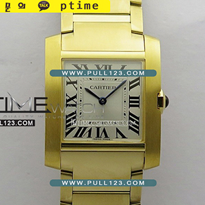 [RONDA QUARTZ] Cartier Tank Francaise Ladies Medium 27mm YG V2 K11 1:1 Best Edition - 까르띠에 탱크 프랑세즈 미듐 옐로우골드 베스트 에디션