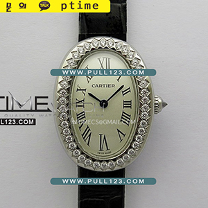 [SWISS QUARTZ] Cartier Baignoire Watch Diamond Bezel SS AF Best Edition - 까르띠에 베누아 베스트에디션