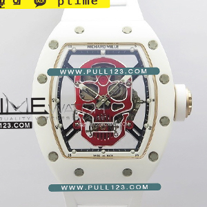 [Seagull tourbillon] Richard Mille RM052 Skull White Ceramic/RG Real Tourbillon YS 1:1 Best Edition - 리차드 밀레 RM052 세라믹 베스트에디션