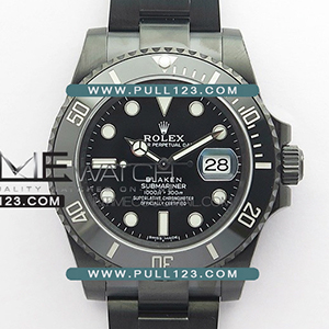 [3135 MOVE] Rolex Submariner 116610 Blacken DLC 904L V6 1:1Best Edition - 롤렉스 서브마리너 블레이컨 블랙 베스트에디션