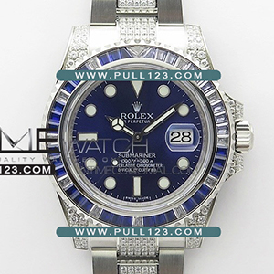 [2836 MOVE] Rolex Submariner Blue Diamonds Bezel 904L D1 1:1 Best Edition - 롤렉스 서브마리너 베스트에디션