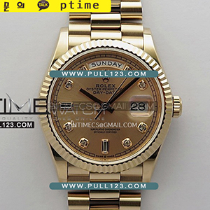 [2836 MOVE] Rolex DayDate 36mm 128235 904L RG Gain Weight KF 1:1 Best Edition - 로렉스 데이데이트 베스트에디션 무게추가버전