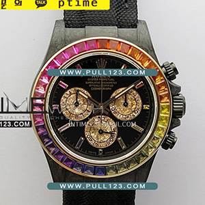 [4130 MOVE] Rolex Daytona Rainbow Black Carbon SONIC 1:1 Best Edition - 롤렉스 데이토나 포지드카본 레인보우 베스트에디션