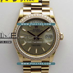 [2836 MOVE] Rolex DayDate 36mm 128235 904L RG Gain Weight KF 1:1 Best Edition - 로렉스 데이데이트 베스트에디션 무게추가버전