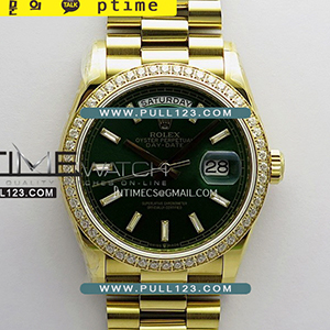[2836 MOVE] Rolex DayDate 36mm 128348 904L YG Gain Weight KF 1:1 Best Edition - 로렉스 데이데이트 베스트에디션 무게추가버전